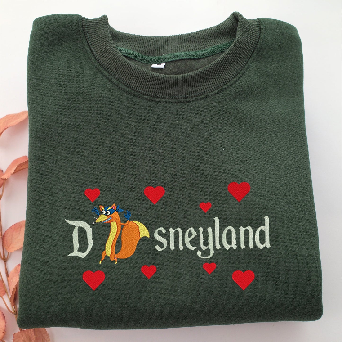 Swiper The Fox Disneyland Embroidery, Disneyland Embroidered Sweatshirt, Movie Disney Inspired, Valentine's Day Gifts Idea For Him Her