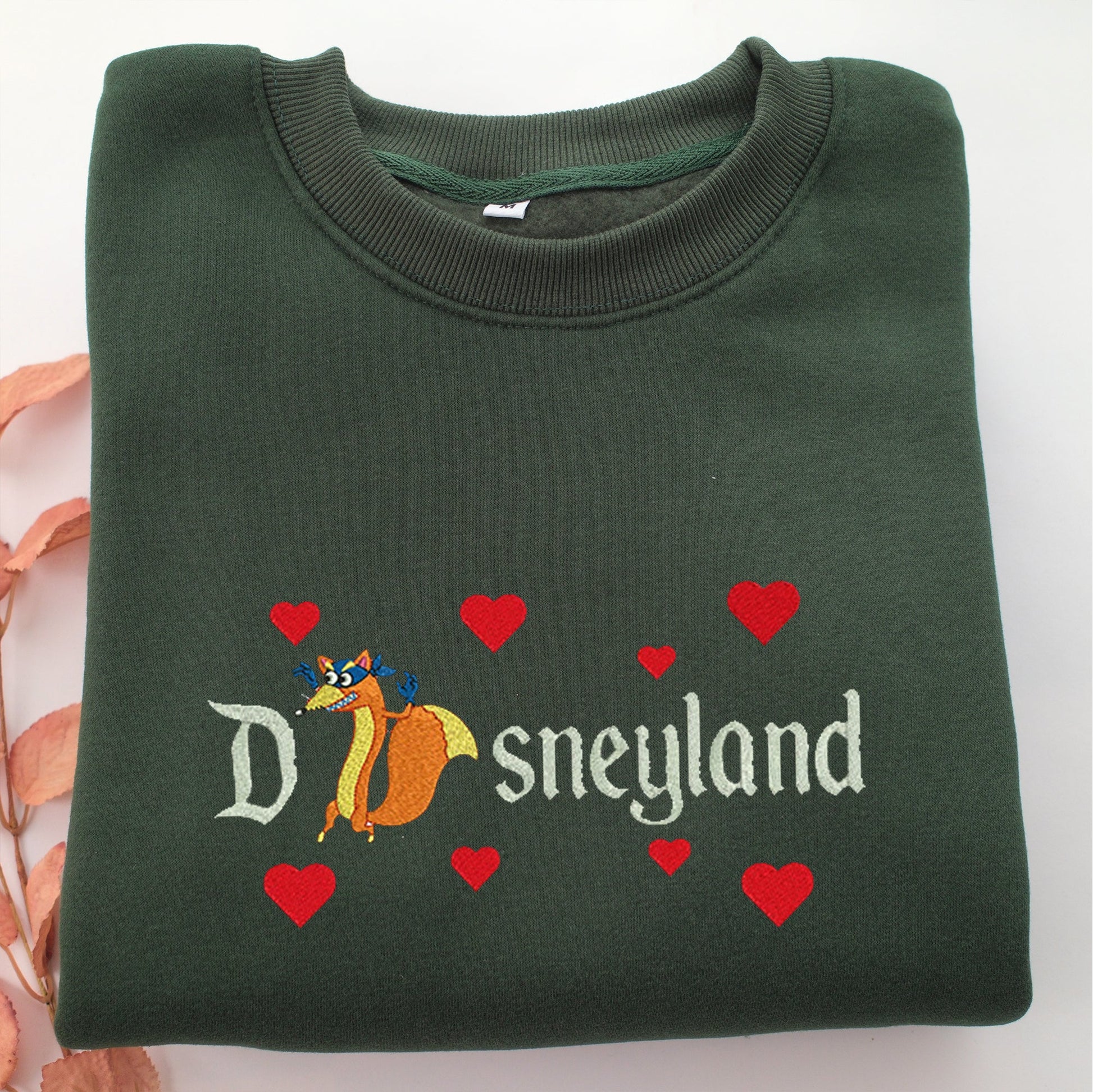 Swiper The Fox Disneyland Embroidery, Disneyland Embroidered Sweatshirt, Movie Disney Inspired, Valentine's Day Gifts Idea For Him Her