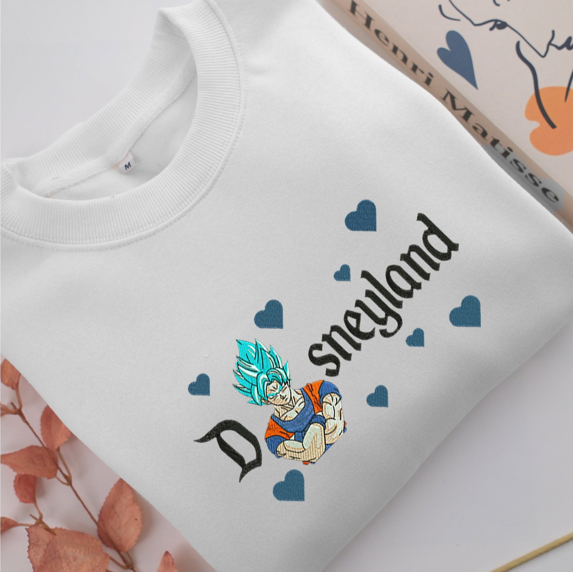 Super Saiyan Goku v2 Disneyland Embroidery, Disneyland Embroidered Sweatshirt, Movie Disney Inspired, Valentine's Day Gifts Idea For Him Her