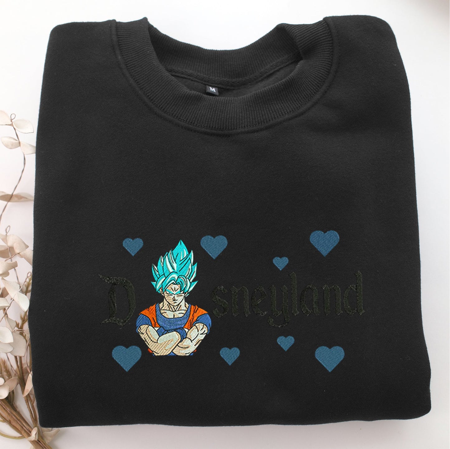 Super Saiyan Goku v2 Disneyland Embroidery, Disneyland Embroidered Sweatshirt, Movie Disney Inspired, Valentine's Day Gifts Idea For Him Her