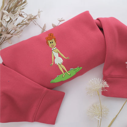Wilma Embroidery, Disneyland Embroidered Sweatshirt, Movie Disney Inspired, Valentine's Day Gifts Idea For Him Her