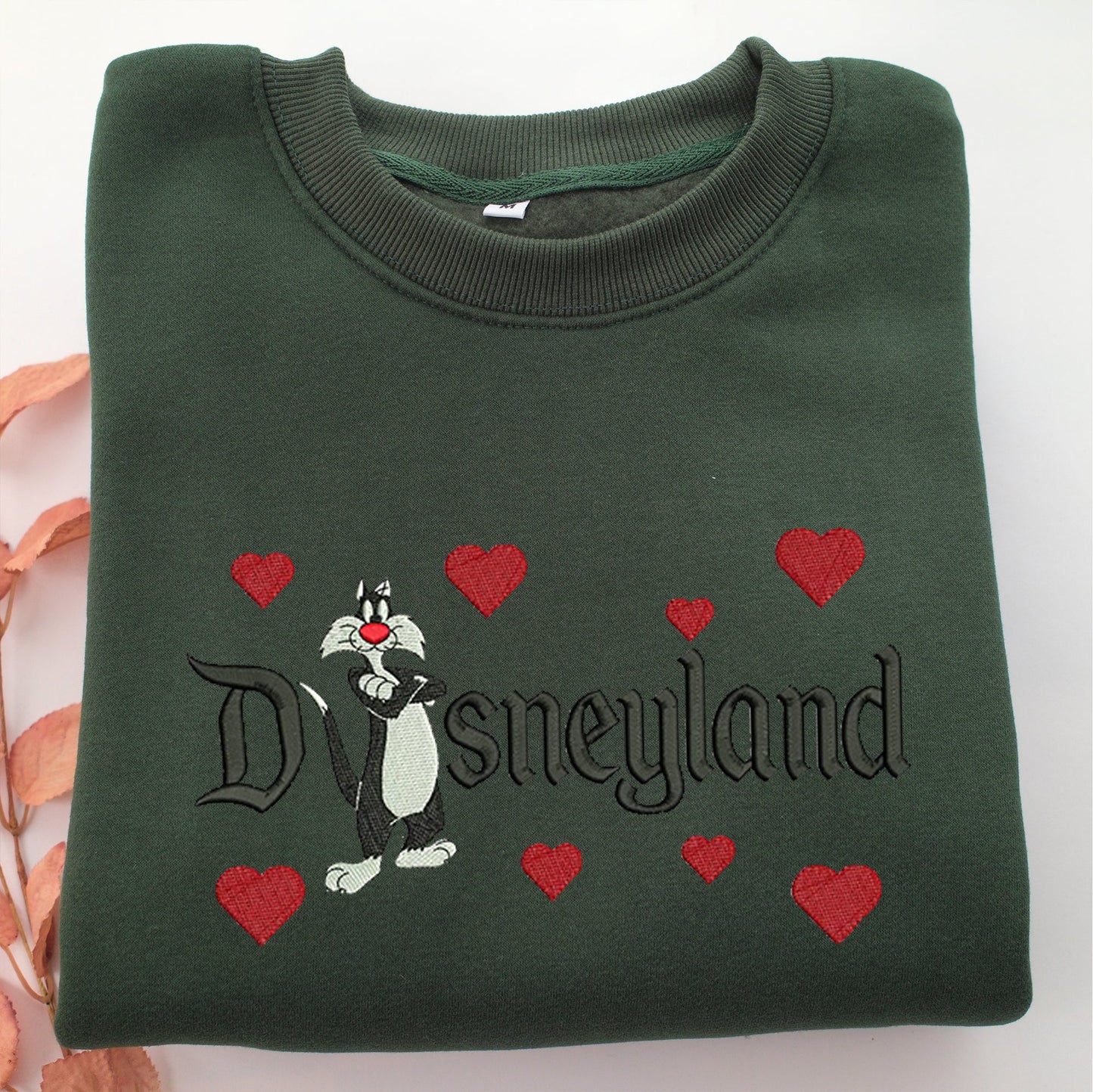 Sylvester Disneyland Embroidery, Disneyland Embroidered Sweatshirt, Movie Disney Inspired, Valentine's Day Gifts Idea For Him Her