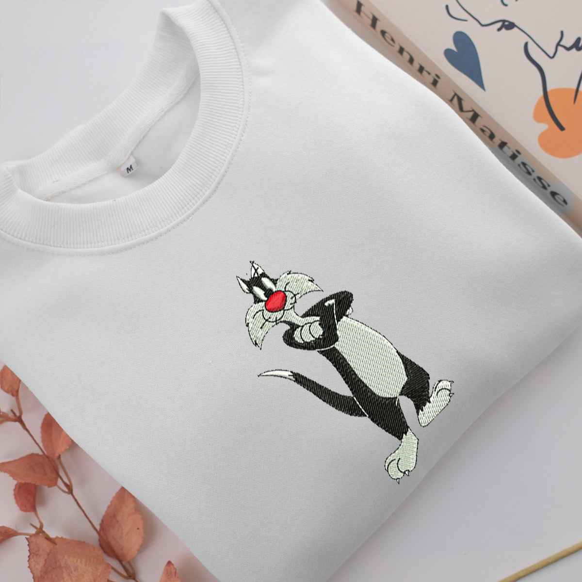Sylvester Embroidery, Disneyland Embroidered Sweatshirt, Movie Disney Inspired, Valentine's Day Gifts Idea For Him Her