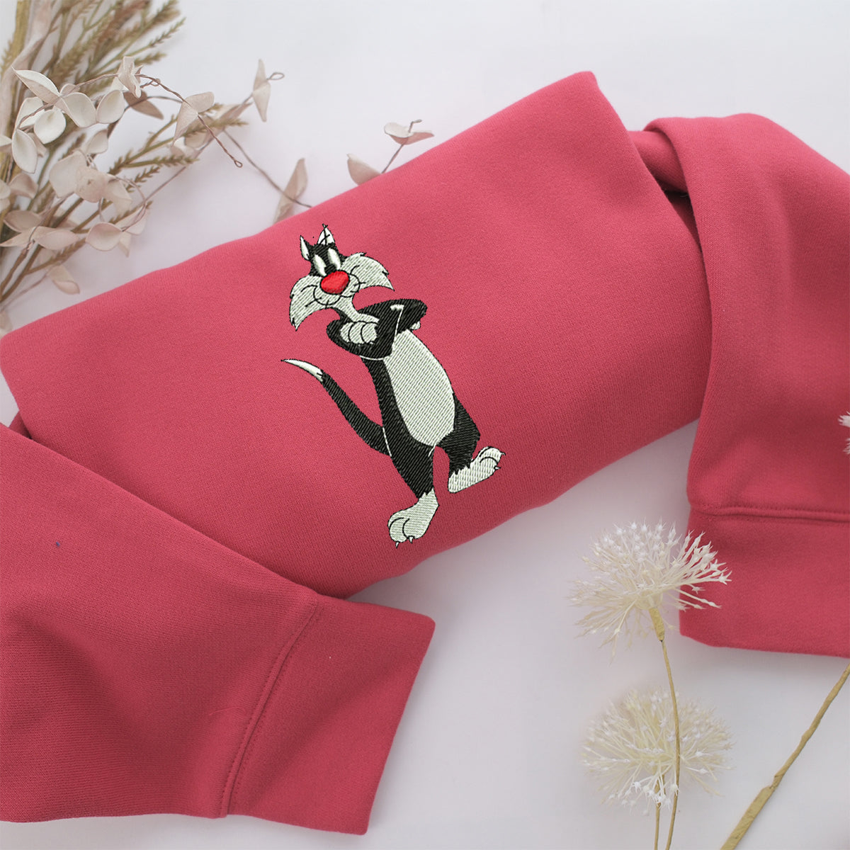 Sylvester Embroidery, Disneyland Embroidered Sweatshirt, Movie Disney Inspired, Valentine's Day Gifts Idea For Him Her