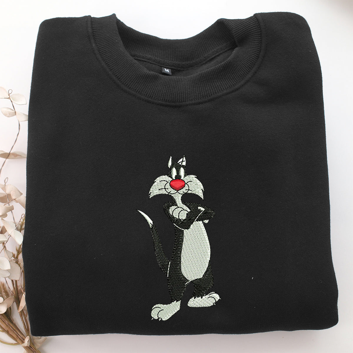 Sylvester Embroidery, Disneyland Embroidered Sweatshirt, Movie Disney Inspired, Valentine's Day Gifts Idea For Him Her