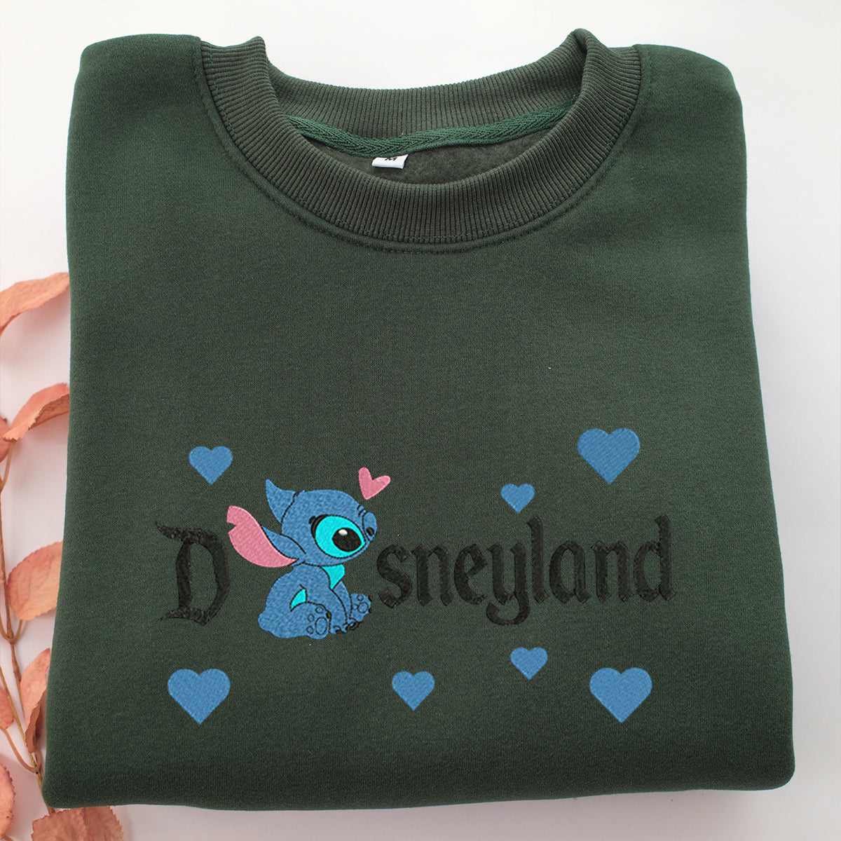 Stitch Disneyland Embroidery, Disneyland Embroidered Sweatshirt, Movie Disney Inspired, Valentine's Day Gifts Idea For Him Her