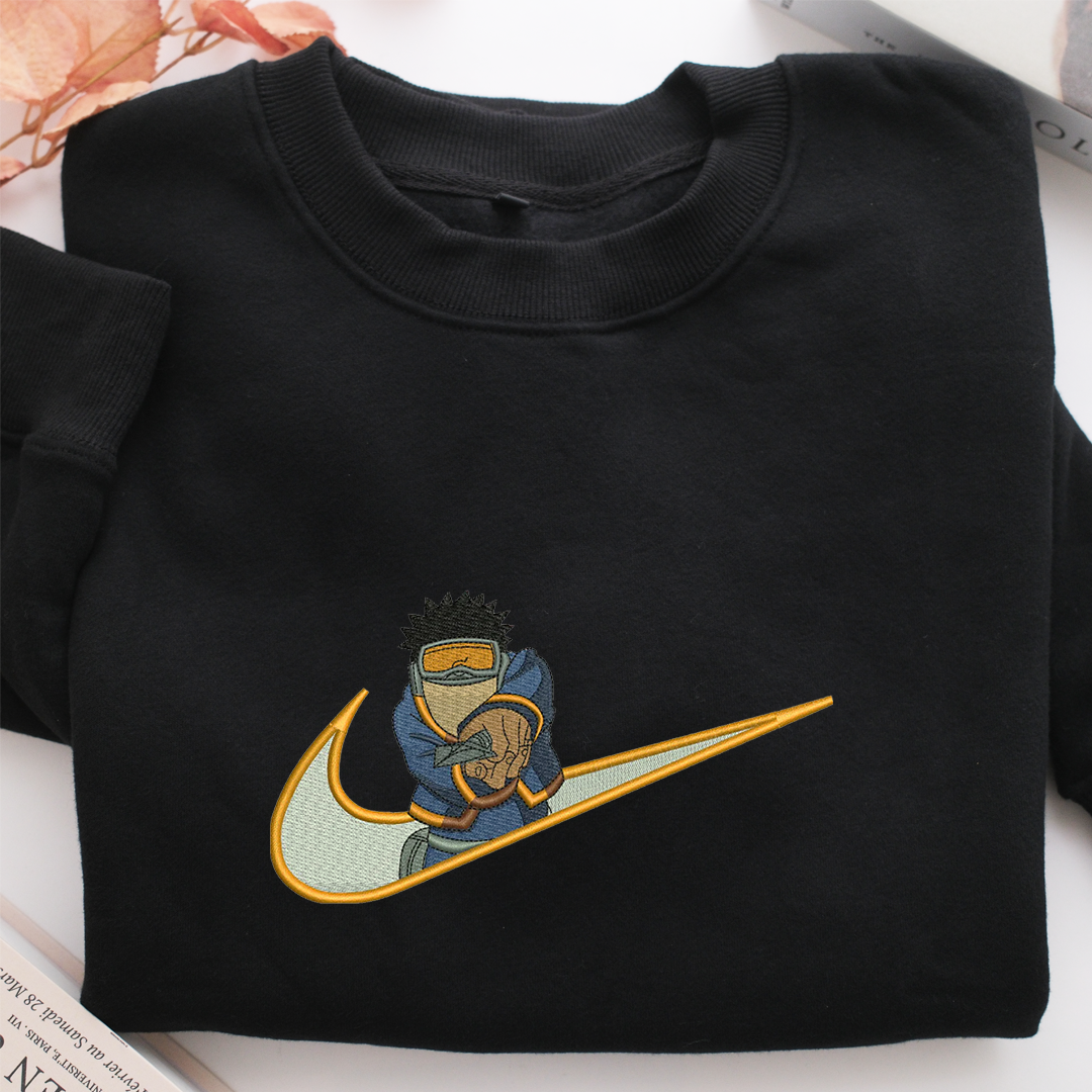 Uchiha Obito Swoosh Nike Embroidered Sweatshirt, Nike Movie Inspired, Valentine's Day Gifts Idea For Him Her