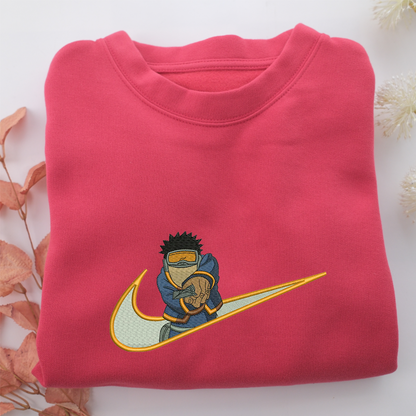 Uchiha Obito Swoosh Nike Embroidered Sweatshirt, Nike Movie Inspired, Valentine's Day Gifts Idea For Him Her