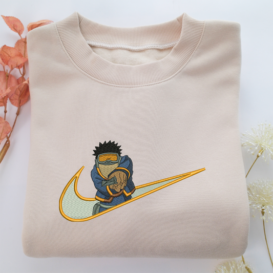 Uchiha Obito Swoosh Nike Embroidered Sweatshirt, Nike Movie Inspired, Valentine's Day Gifts Idea For Him Her