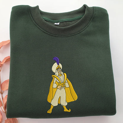 Aladdin v2 Embroidery, Disneyland Embroidered Sweatshirt, Movie Disney Inspired, Valentine's Day Gifts Idea For Him Her