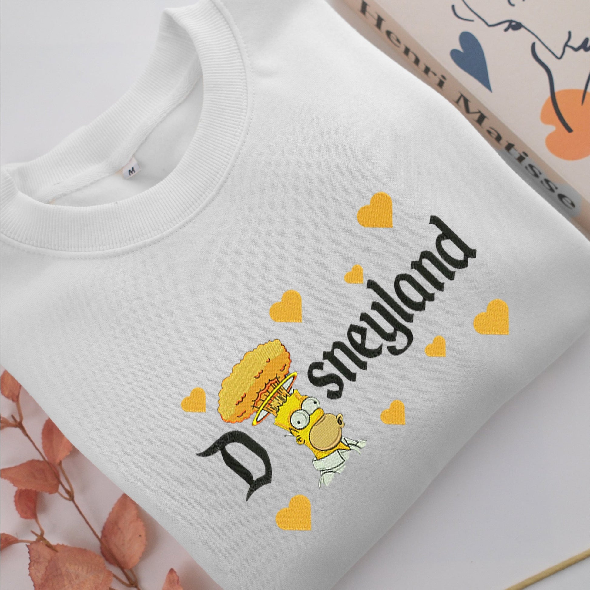 Angry Homer Disneyland Embroidery, Disneyland Embroidered Sweatshirt, Movie Disney Inspired, Valentine's Day Gifts Idea For Him Her
