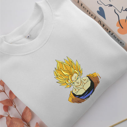 Super Saiyan Goku v3 Nike Embroidered Sweatshirt, Nike Movie Inspired, Valentine's Day Gifts Idea For Him Her