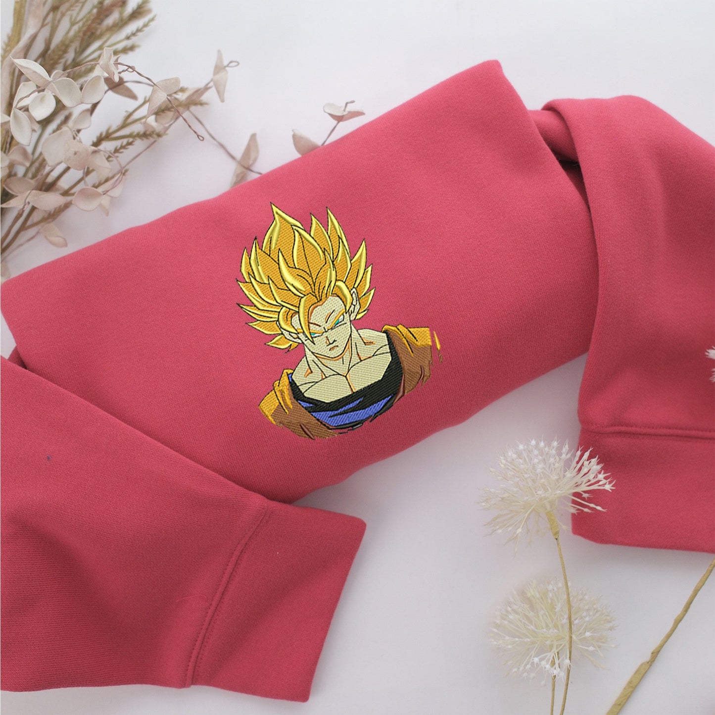 Super Saiyan Goku v3 Nike Embroidered Sweatshirt, Nike Movie Inspired, Valentine's Day Gifts Idea For Him Her