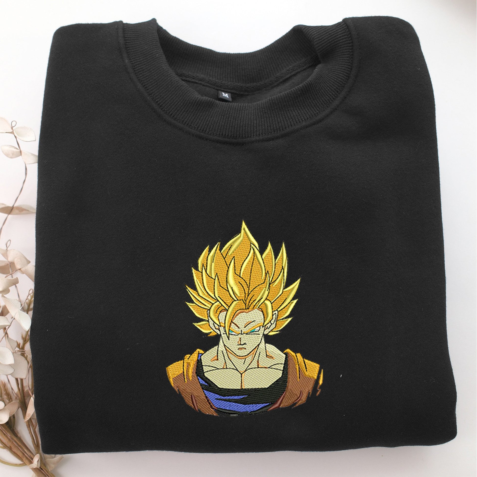 Super Saiyan Goku v3 Nike Embroidered Sweatshirt, Nike Movie Inspired, Valentine's Day Gifts Idea For Him Her