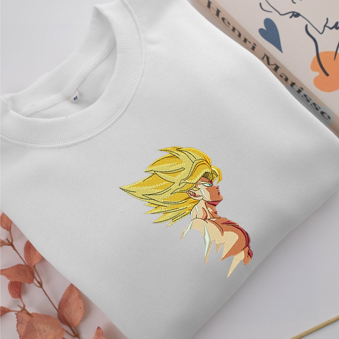 Super Saiyan Goku v4 Nike Embroidered Sweatshirt, Nike Movie Inspired, Valentine's Day Gifts Idea For Him Her