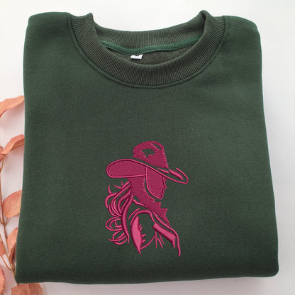 Barbie Cow Girl Embroidery, Disneyland Embroidered Sweatshirt, Movie Disney Inspired, Valentine's Day Gifts Idea For Him Her