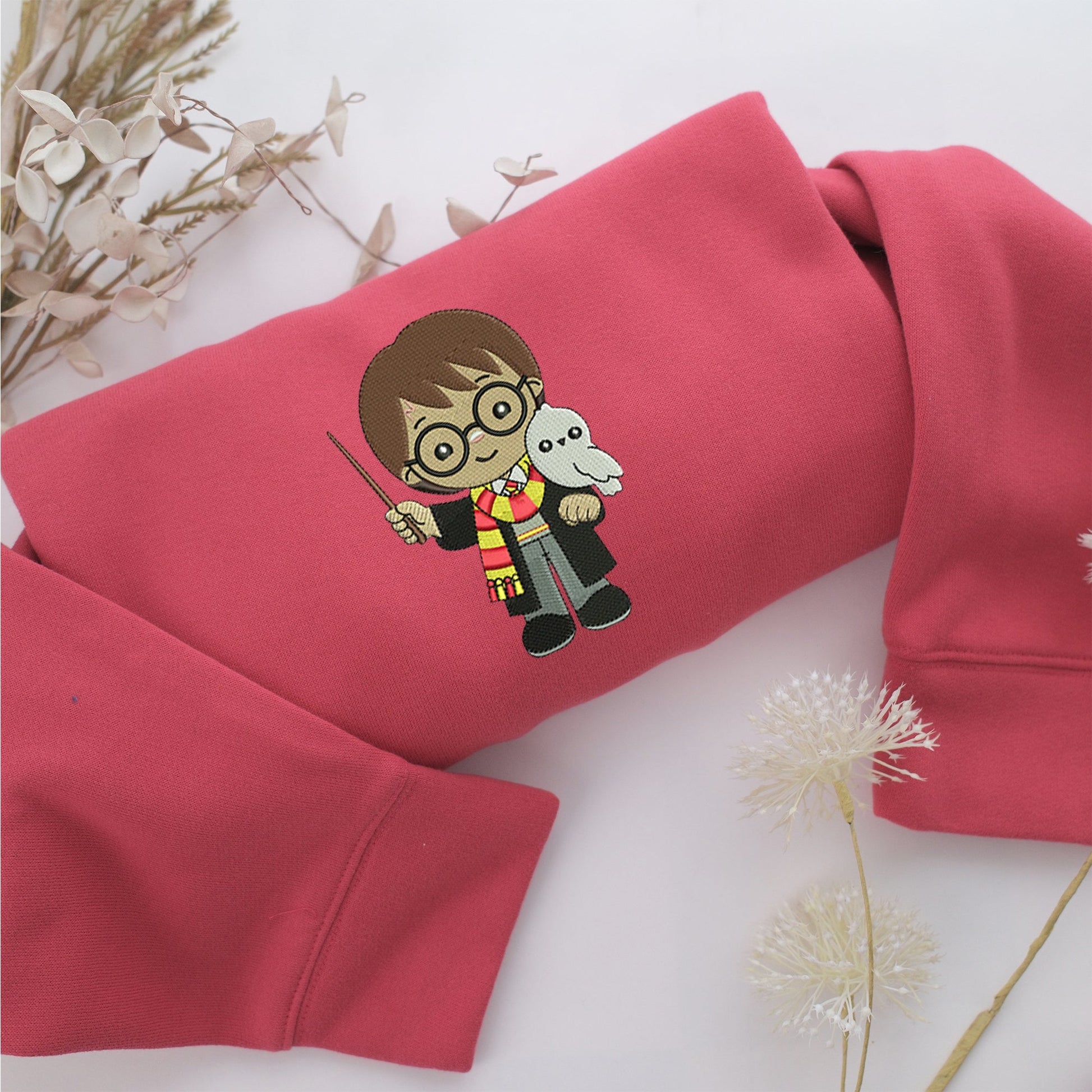 Chibi Harry Potter v2 Embroidery, Disneyland Embroidered Sweatshirt, Movie Disney Inspired, Valentine's Day Gifts Idea For Him Her