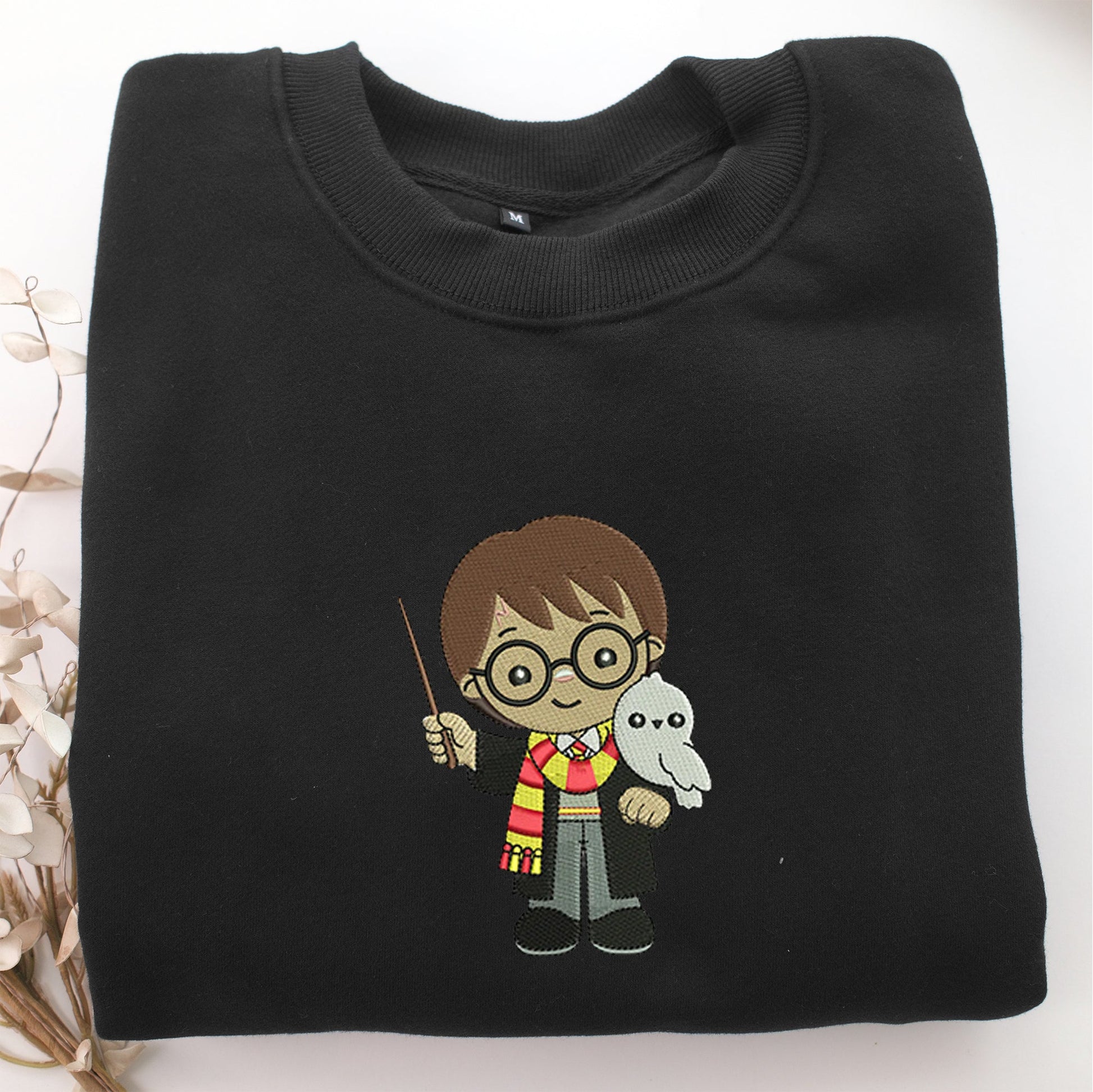 Chibi Harry Potter v2 Embroidery, Disneyland Embroidered Sweatshirt, Movie Disney Inspired, Valentine's Day Gifts Idea For Him Her