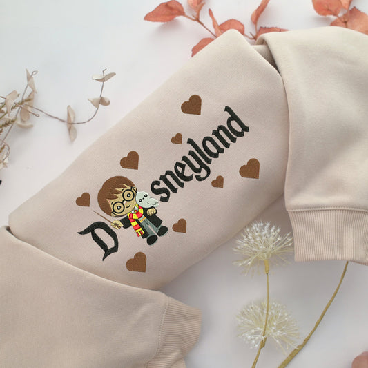 Chibi Harry Potter v2 Disneyland Embroidery, Disneyland Embroidered Sweatshirt, Movie Disney Inspired, Valentine's Day Gifts Idea For Him Her