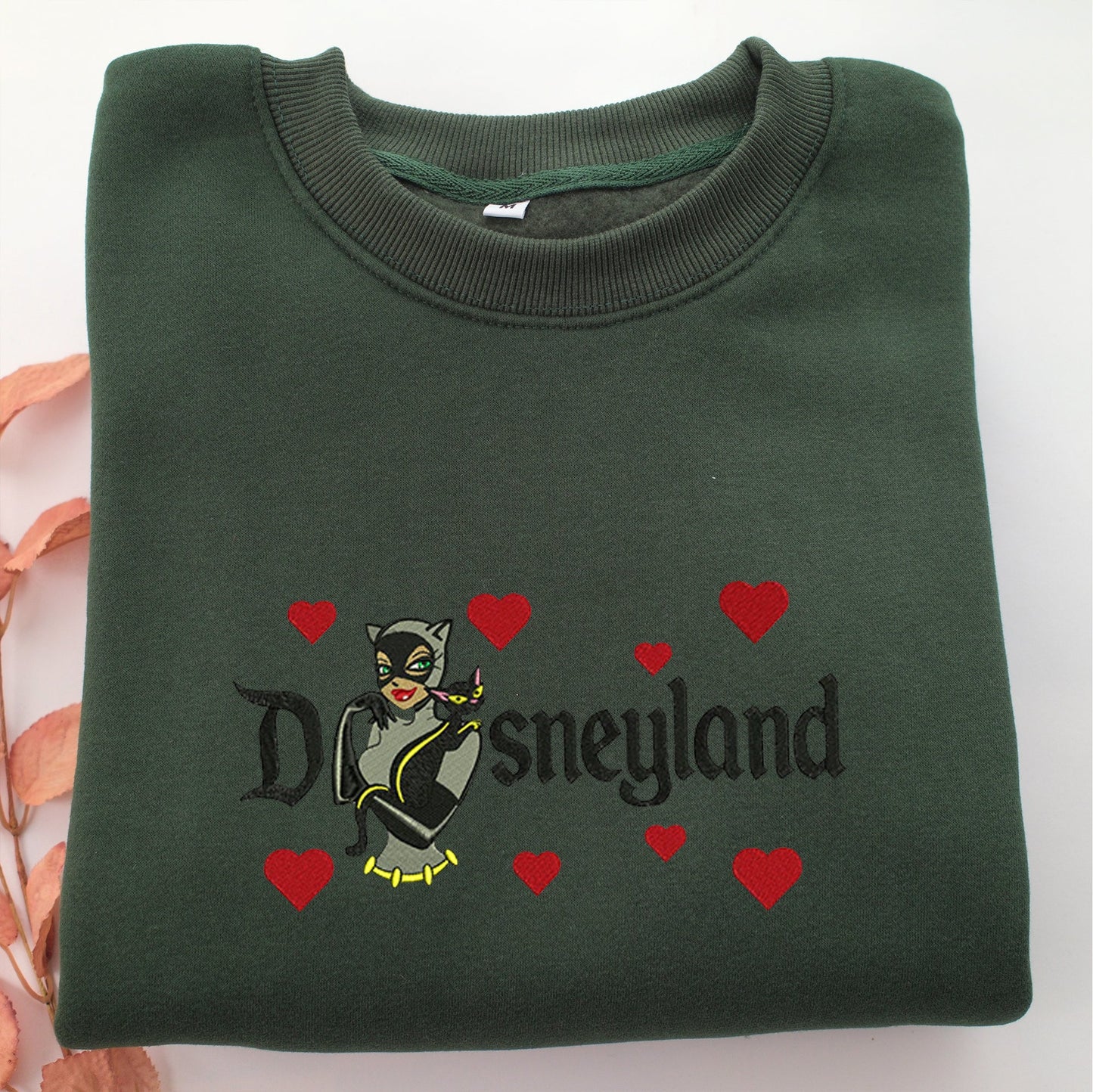 Catwoman Half Disneyland Embroidery, Disneyland Embroidered Sweatshirt, Movie Disney Inspired, Valentine's Day Gifts Idea For Him Her