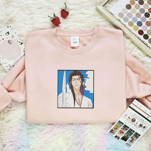 Aizen Sousuke Bleach Anime Embroidered Shirt