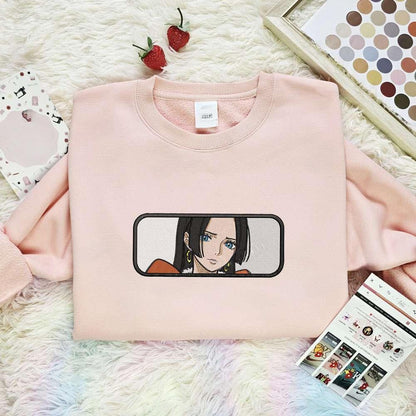 Boa Hancock One Piece Anime Embroidered Shirt