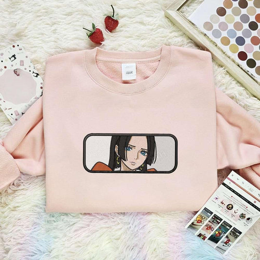 Boa Hancock One Piece Anime Embroidered Shirt