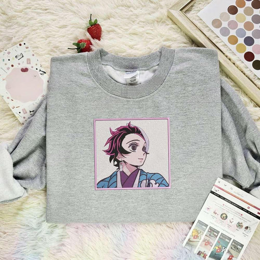 Tanjiro Kamado Kimetsu No Yaiba Anime Embroidered Shirt