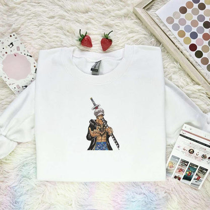 Trafalgar Law One Piece Anime Embroidered Shirt