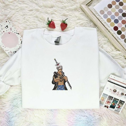 Trafalgar Law One Piece Anime Embroidered Shirt