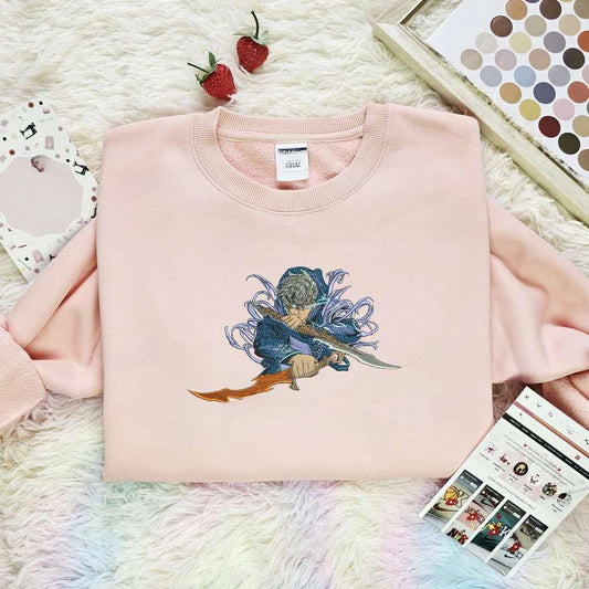 Sung Jin Woo With Swords Embroidered Shirt Solo Leveling Anime Embroidered Hoodie