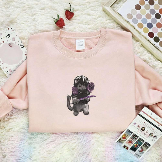 Toji Fushiguro Cat Jujutsu Kaisen Anime Embroidered Shirt