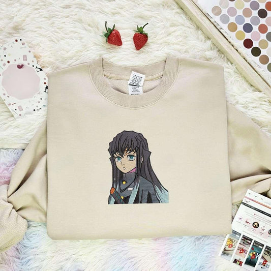 Tokito Muichiro Kimetsu No Yaiba Anime Embroidered Shirt
