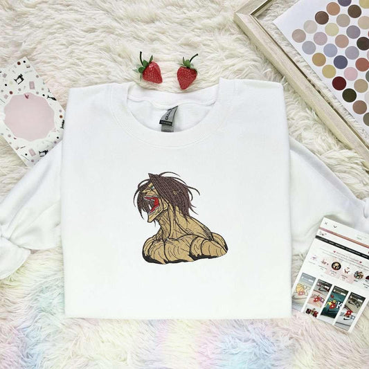 Titan Eren Attack On Titan Anime Embroidered Shirt