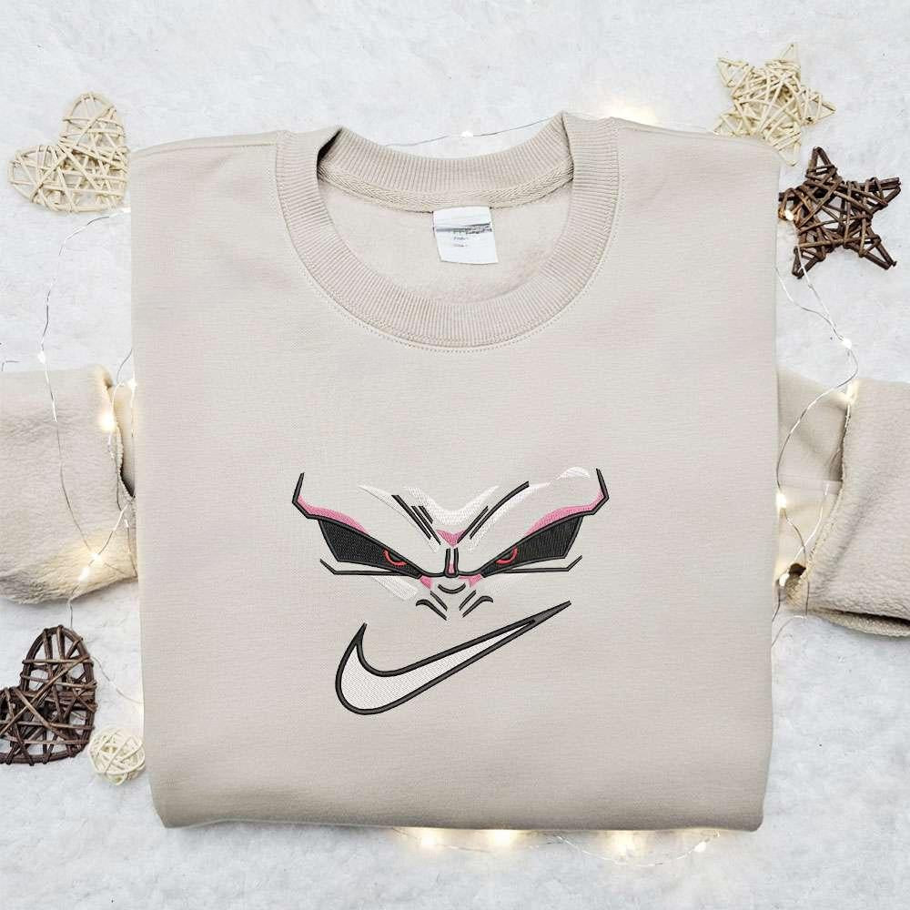 Swoosh X Majin Buu Face Embroidered Sweatshirt Dragon Ball Anime