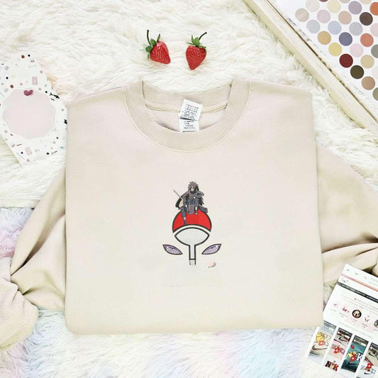 Uchiha Madara Naruto Anime Embroidered Shirt