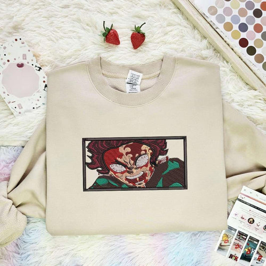 Tanjiro Kamado Kimetsu No Yaiba Anime Embroidered Shirt