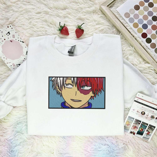 Todoroki My Hero Academia Anime Embroidered Shirt