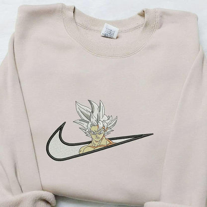 Swoosh X Goku Ultra Instinct Anime Embroidered Hoodie Dragon Ball