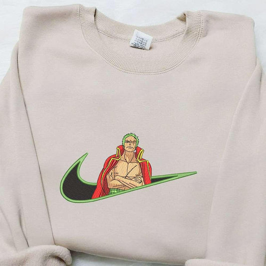 Swoosh X Roronoa Zoro King Embroidered Sweatshirt One Piece Embroidered Shirt