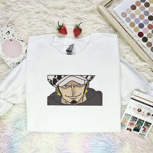 Trafalgar Law One Piece Anime Embroidered Shirt