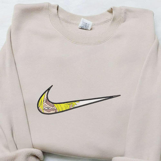 Swoosh Anime X Vinsmoke Sanji Embroidered Hoodie Cool Anime Clothing