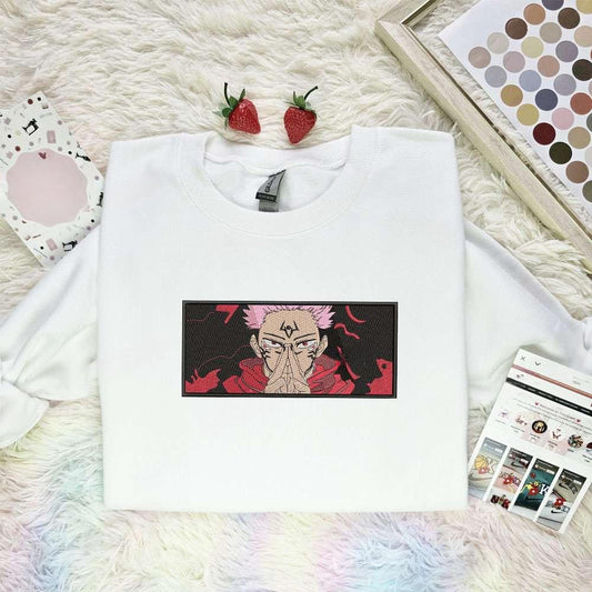 Sukuna Jujutsu Kaisen Anime Embroidered Shirt