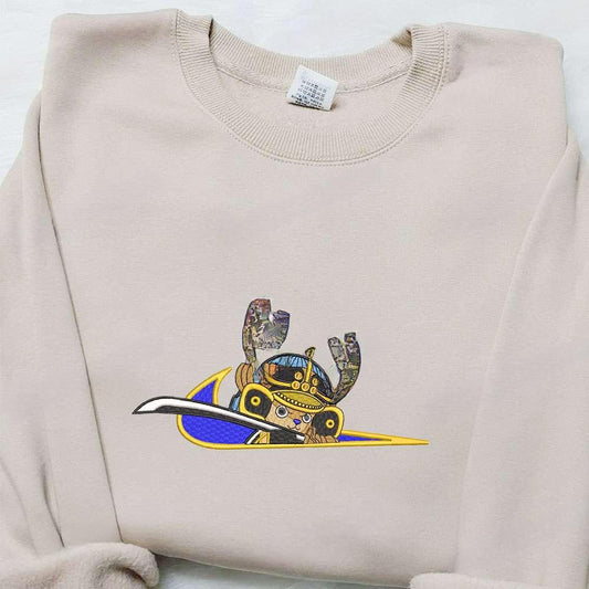 Tony Chopper X Swoosh Anime Embroidered Sweatshirt One Piece Embroidered Hoodie