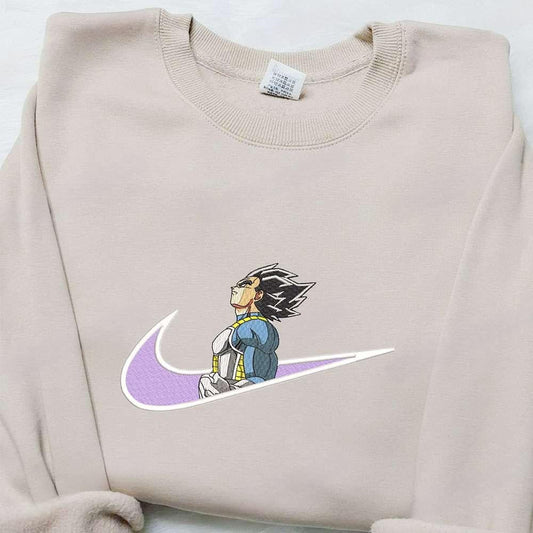 Swoosh X Vegeta Anime Embroidered Hoodie Dragon Ball Embroidered Hoodie