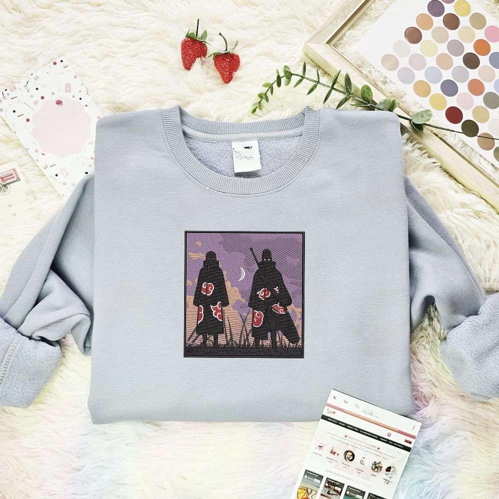 Uchiha Naruto Anime Embroidered Shirt