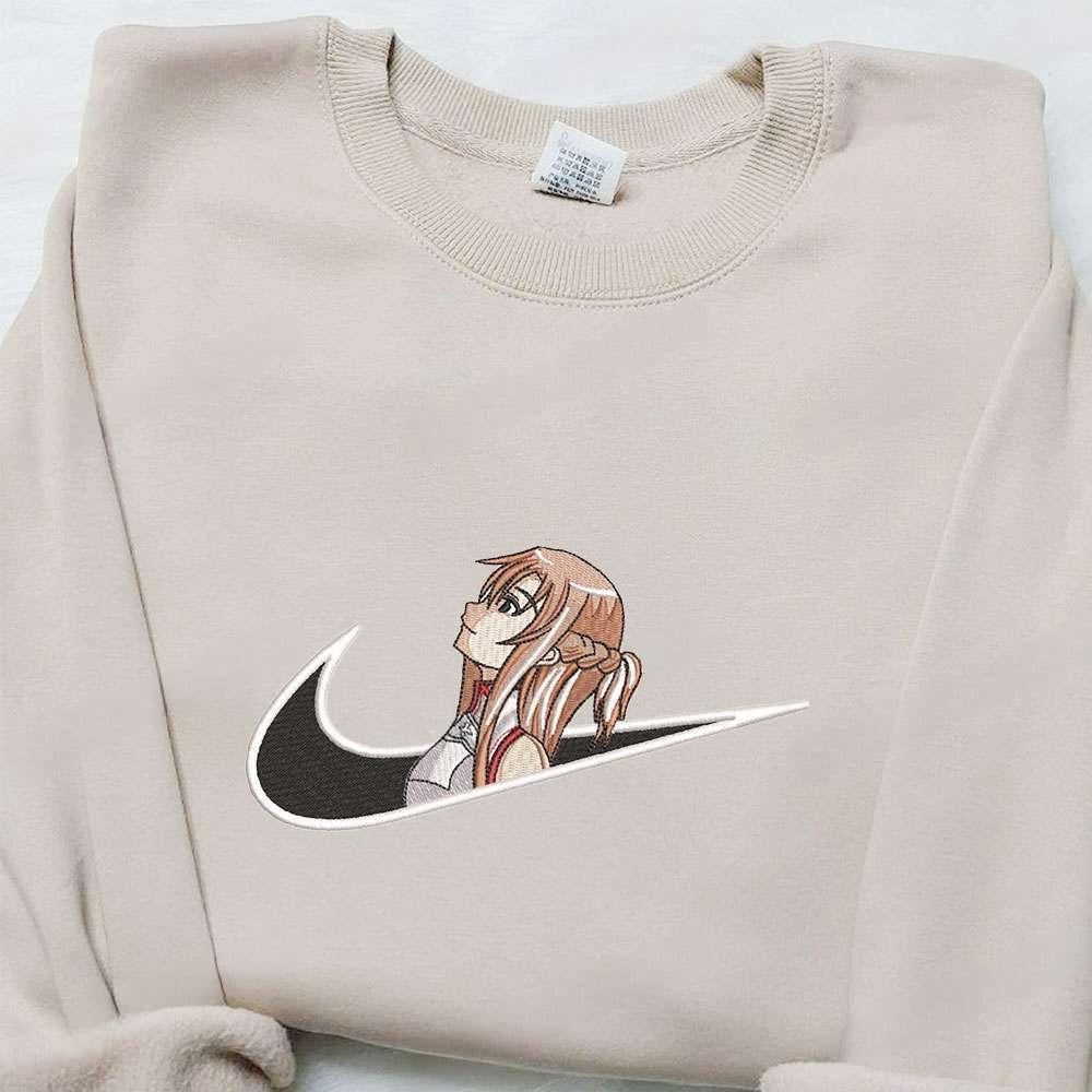 Yuuki Asuna X Swoosh Anime Embroidered Sweatshirt Sword Art Online