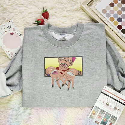 Yuji Itadori Rec Embroidered Shirt Jujutsu Kaisen Anime Embroidered Hoodie