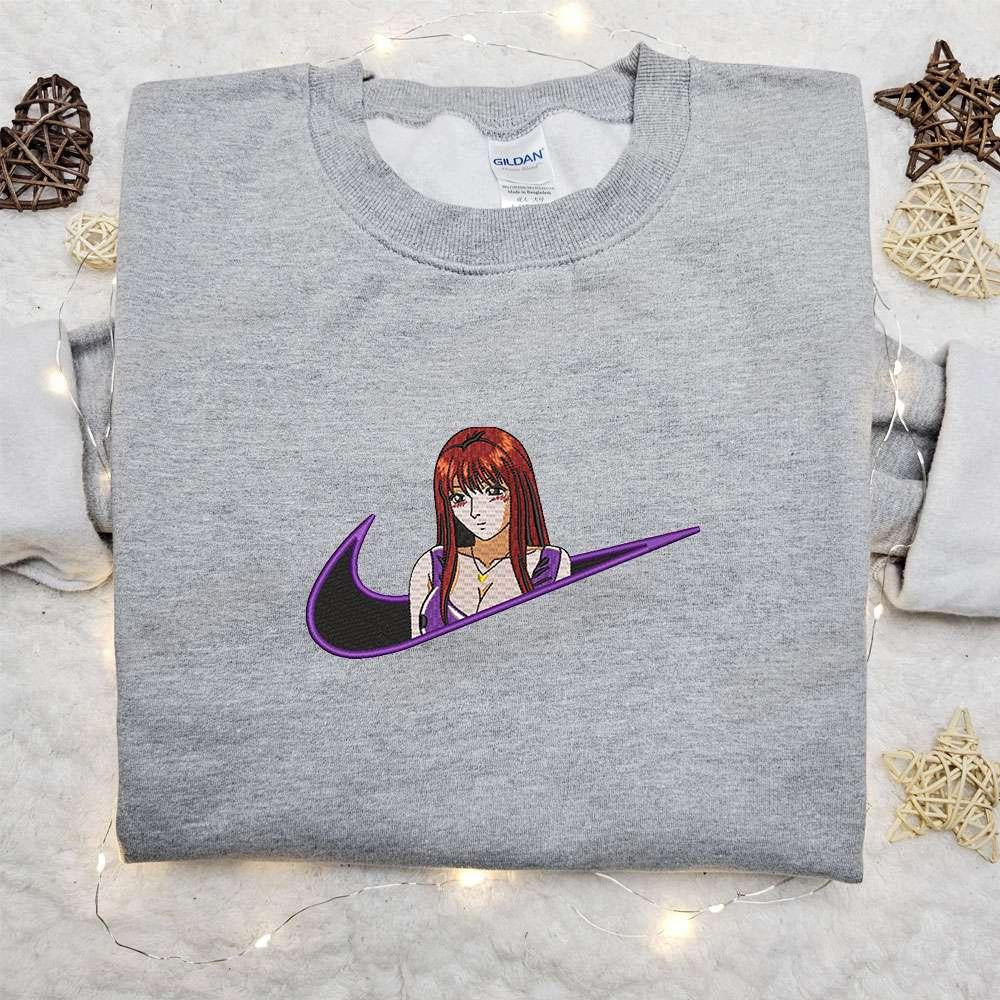 Tomoko Nomura x Nike Anime Embroidered Sweatshirt Nike Inspired Embroidered Hoodie Best Birthday Gift Ideas