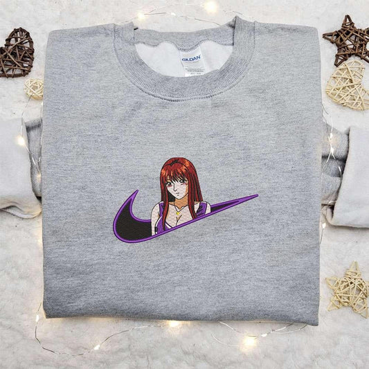 Tomoko Nomura x Nike Anime Embroidered Sweatshirt Nike Inspired Embroidered Hoodie Best Birthday Gift Ideas